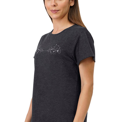 Cotton Blend Sleep T-shirt - Charcoal
