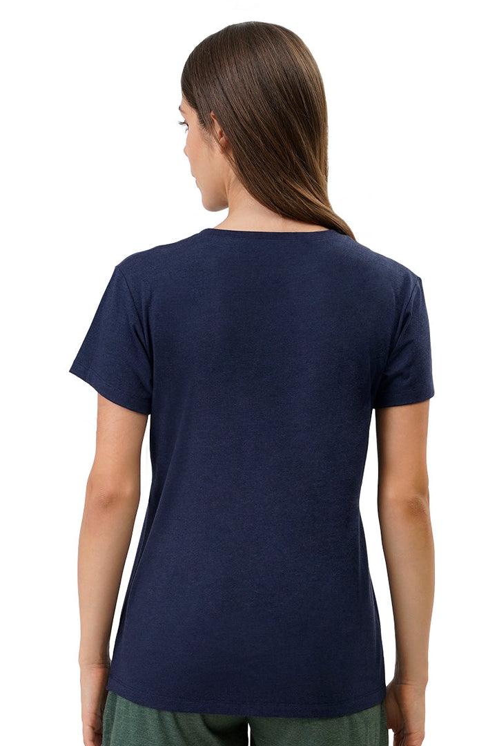 Cotton Blend Sleep T-shirt - Navy