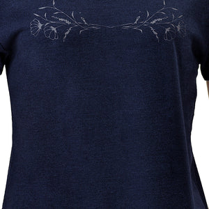Cotton Blend Sleep T-shirt - Navy