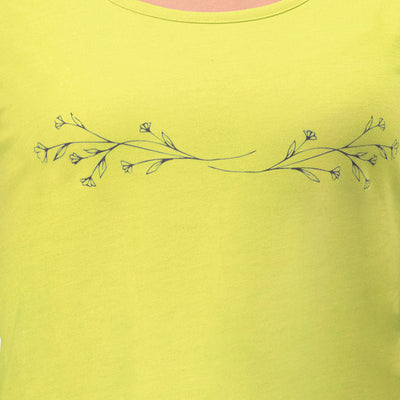 Cotton Blend Sleep Tank - Lime Light