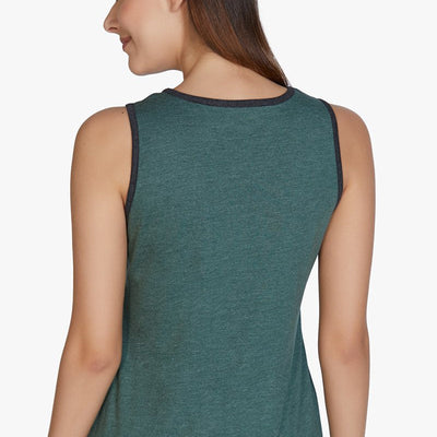 Cotton Blend Sleep Tank Top - Olive