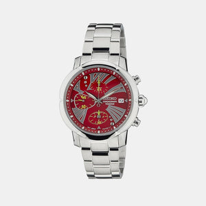Criteria Women Quartz Red Dial Chronograph Stainless Steel Watch SNDY05P1