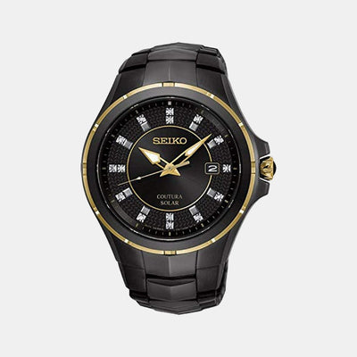 Coutura Men Solar Black Dial Analog Stainless Steel Watch SNE506P9