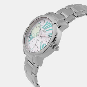 Dress Women Quartz Silver Dial Multi-Function Stainless Steel Watch SNT879P1