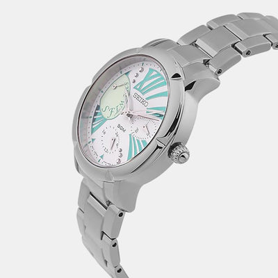 Dress Women Quartz Silver Dial Multi-Function Stainless Steel Watch SNT879P1
