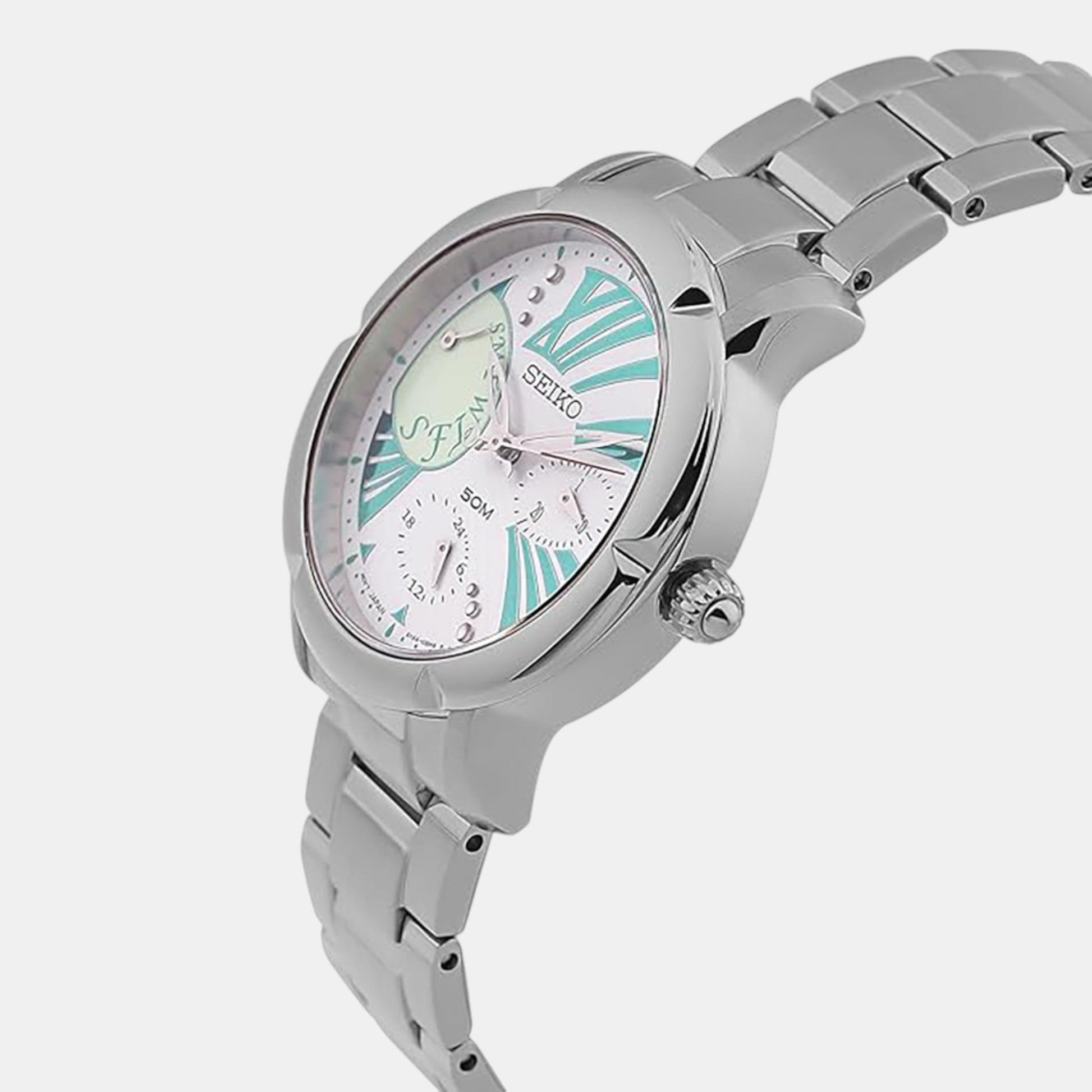 Dress Women Quartz Silver Dial Multi-Function Stainless Steel Watch SNT879P1