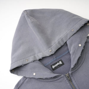 STUDS CROSS PATCH ZIP HOODIE