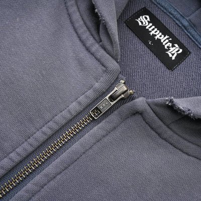 STUDS CROSS PATCH ZIP HOODIE