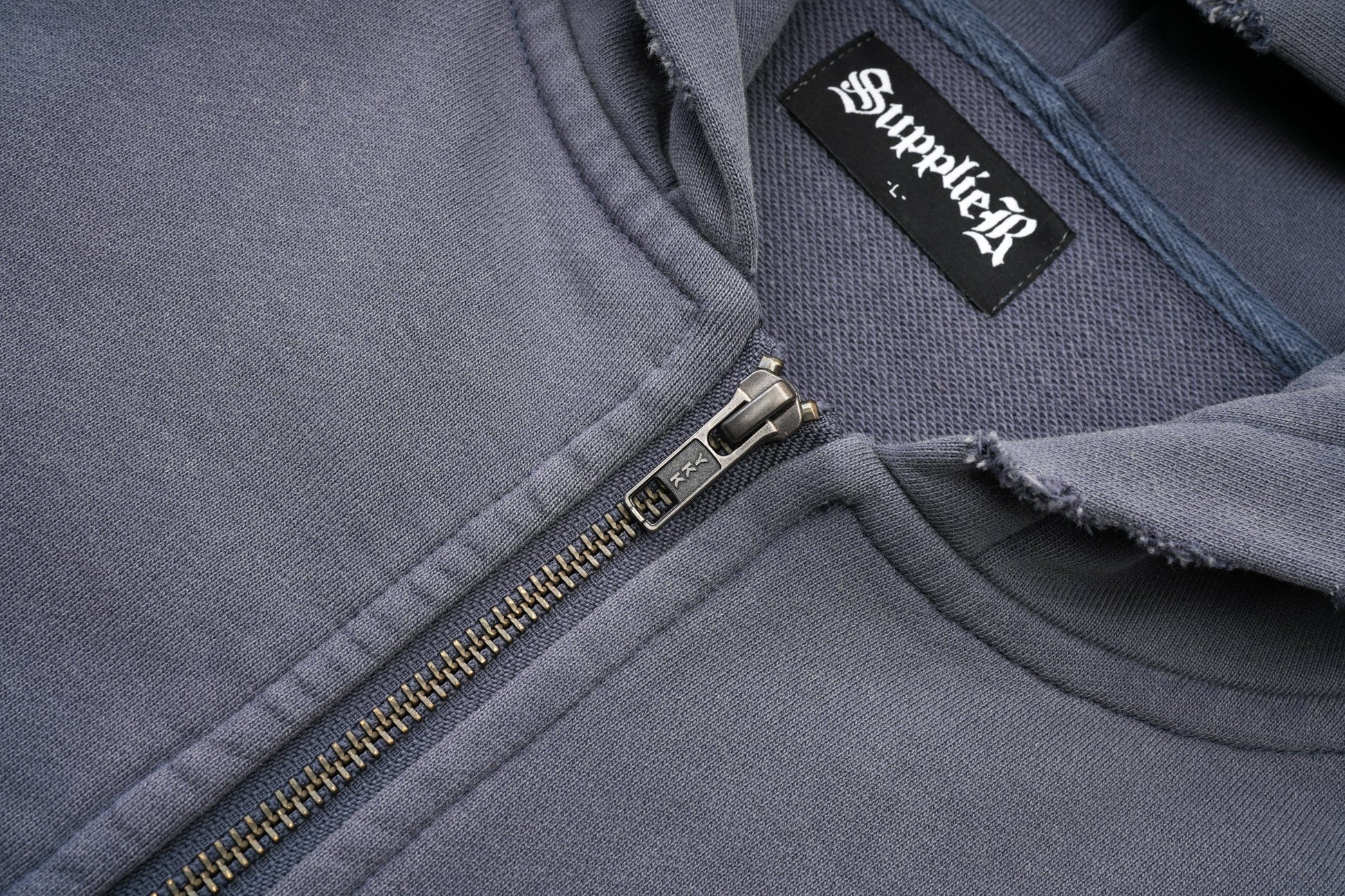 STUDS CROSS PATCH ZIP HOODIE