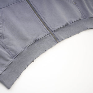 STUDS CROSS PATCH ZIP HOODIE