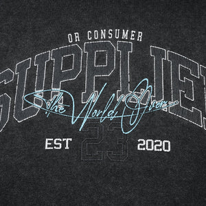 VINTAGE WASH COLLEGE LOGO HOODIE