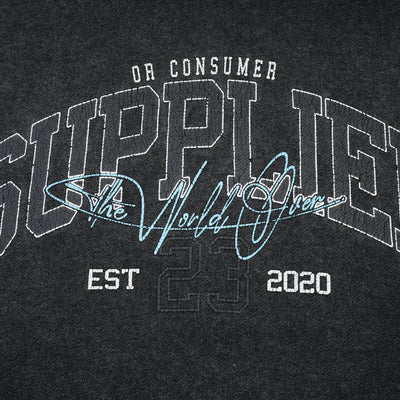 VINTAGE WASH COLLEGE LOGO HOODIE