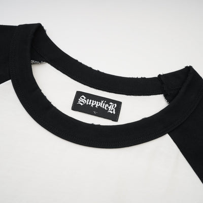 CROSS COLLEGE LOGO RAGLAN TEE