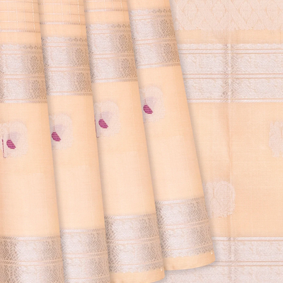 Taupe Handloom Chirala Soft Silk Saree With Annam Motifs-Taupe