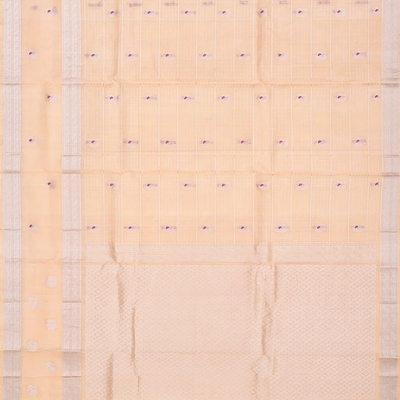 Taupe Handloom Chirala Soft Silk Saree With Annam Motifs-Taupe