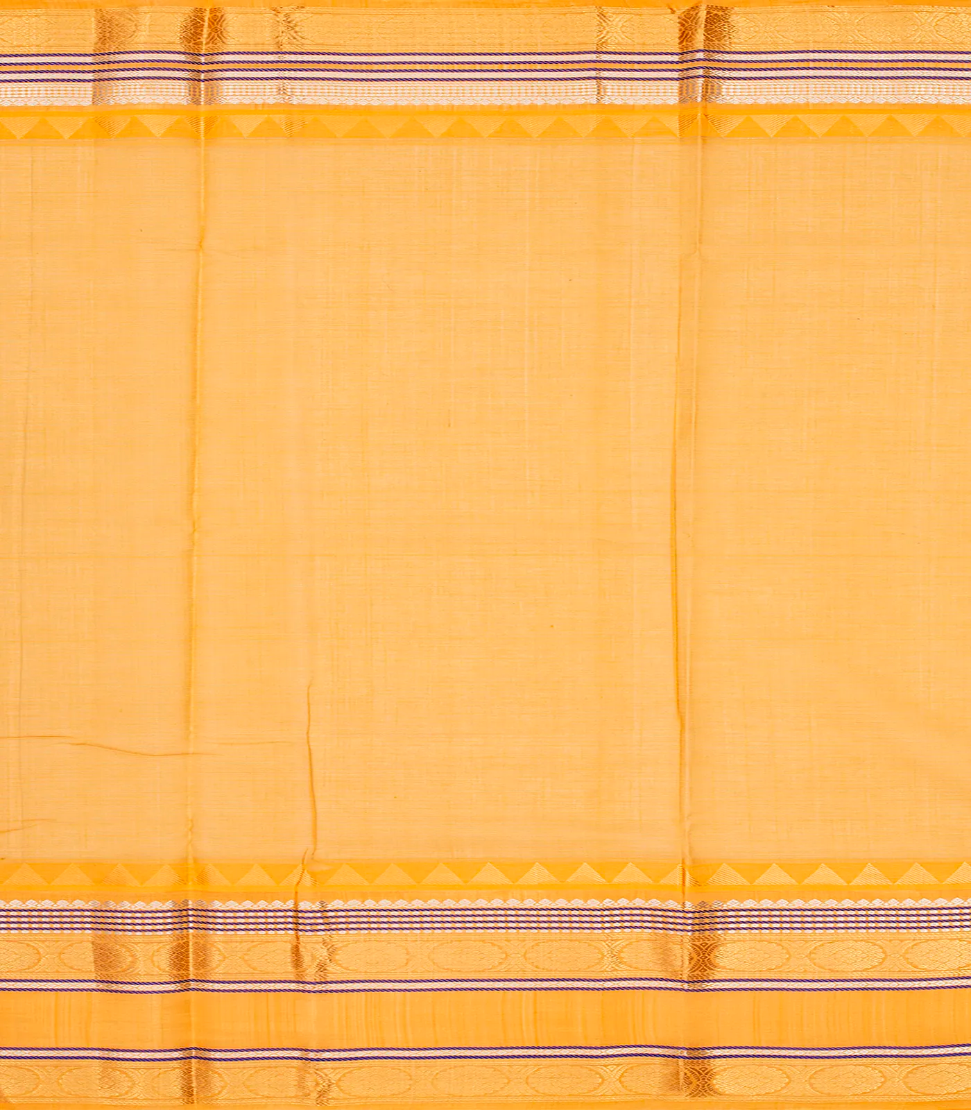 Cardamom Green Handloom Chirala Soft Silk Saree With Mustard Border-Cardamom Green