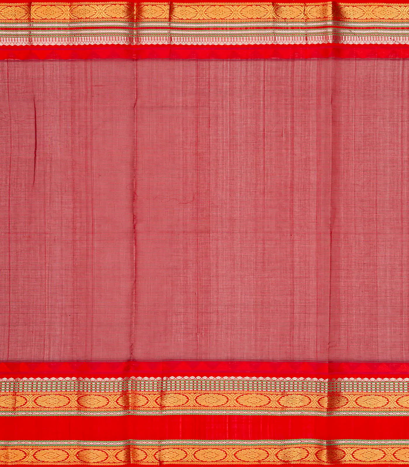 Blue Handloom Chirala Soft Silk Saree With Red Border-Blue