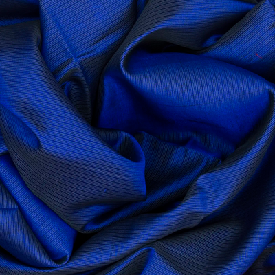 Blue Handloom Chirala Soft Silk Saree With Red Border-Blue