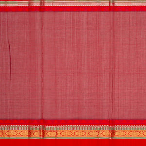 Black Handloom Chirala Soft Silk Saree With Red Border-Black