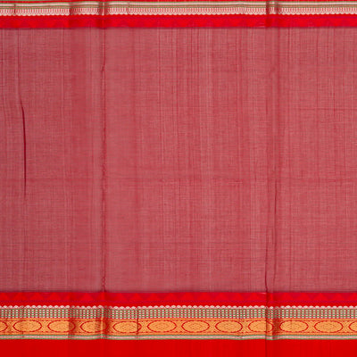 Black Handloom Chirala Soft Silk Saree With Red Border-Black
