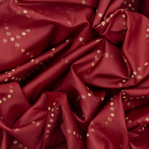 Crimson Handloom Soft Silk Saree With Jaal Motifs-Crimson
