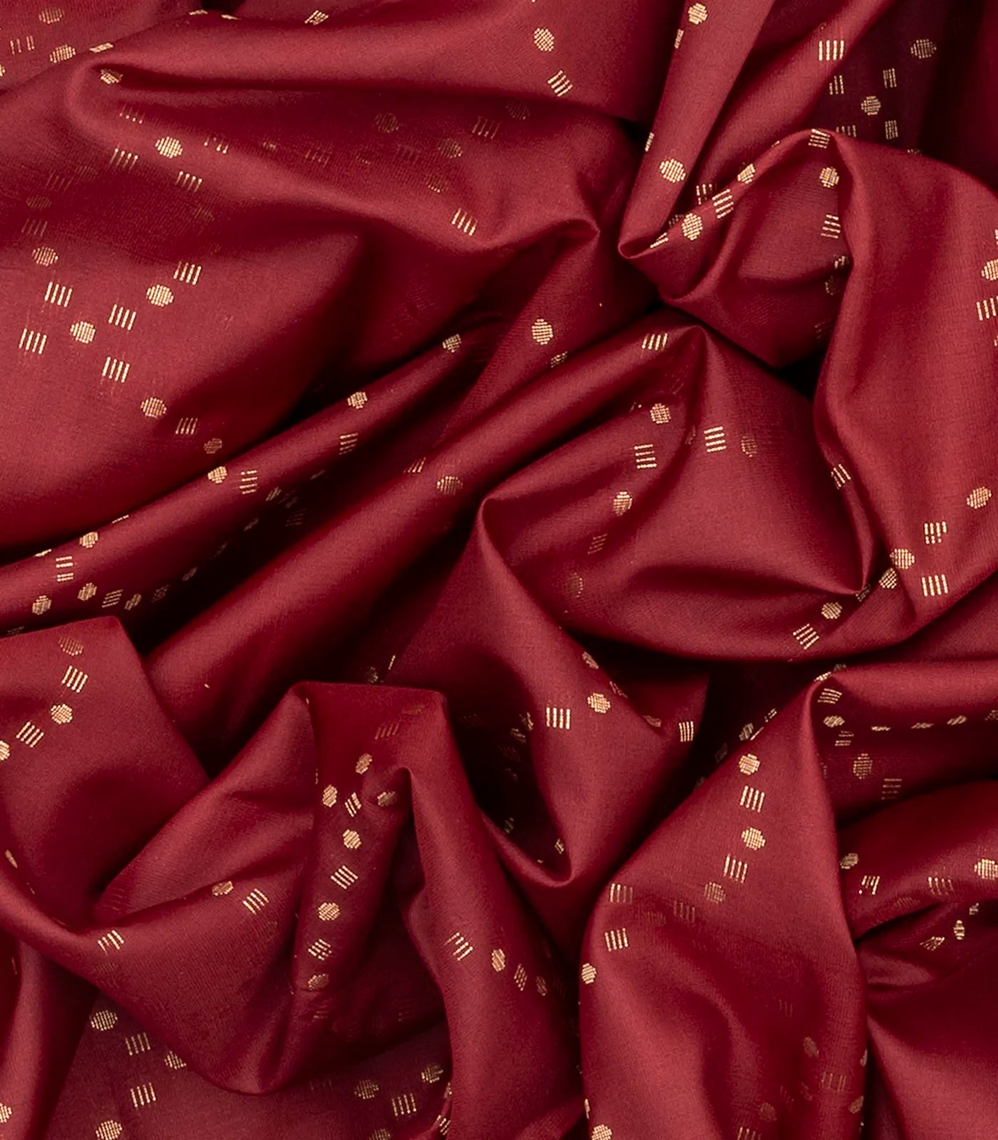 Crimson Handloom Soft Silk Saree With Jaal Motifs-Crimson