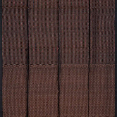 Black Soft Silk Saree With Dots & Stripes-Black