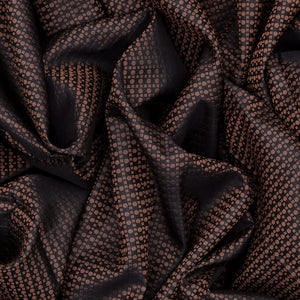 Black Soft Silk Saree With Dots & Stripes-Black