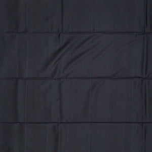 Black Soft Silk Saree With Dots & Stripes-Black