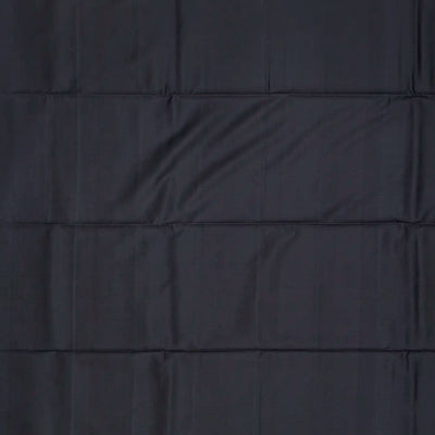 Black Soft Silk Saree With Dots & Stripes-Black