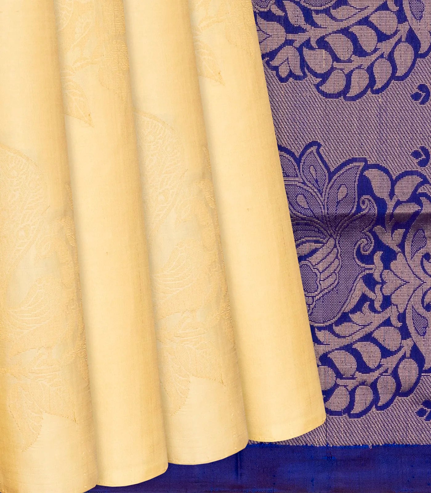 Sandal Handloom Soft Silk Saree With Peacock Motif Buttas-Sandal