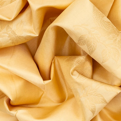 Sandal Handloom Soft Silk Saree With Peacock Motif Buttas-Sandal