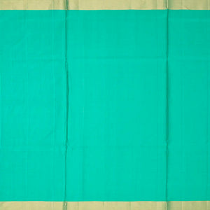 Aquamarine Handloom Soft Silk Saree With Floral Vine Motifs-Aquamarine