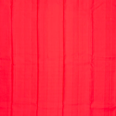 Red Handloom Partly Soft Silk Saree With Buttas-Red