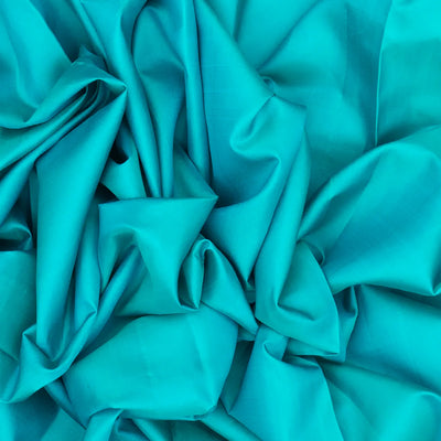 Turquoise Handloom Soft Silk Saree With Contrast Pallu-Turquoise
