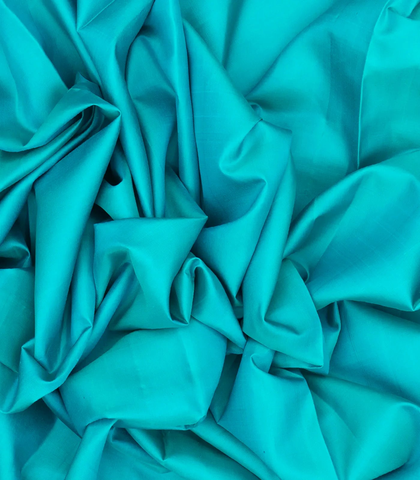 Turquoise Handloom Soft Silk Saree With Contrast Pallu-Turquoise