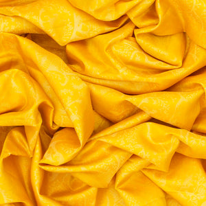 Yellow Handloom Soft Silk Saree With Deer Motifs-Yellow