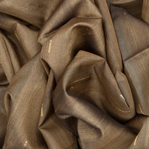 Taupe Handloom Soft Silk Saree With Stripes-Taupe