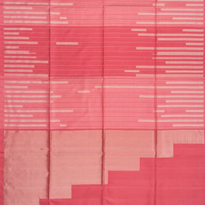 Baby Pink Handloom Soft Silk Saree With Stripes-Baby Pink