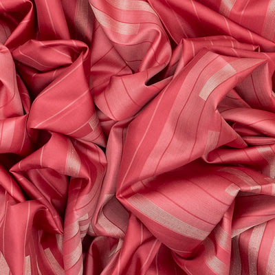 Baby Pink Handloom Soft Silk Saree With Stripes-Baby Pink
