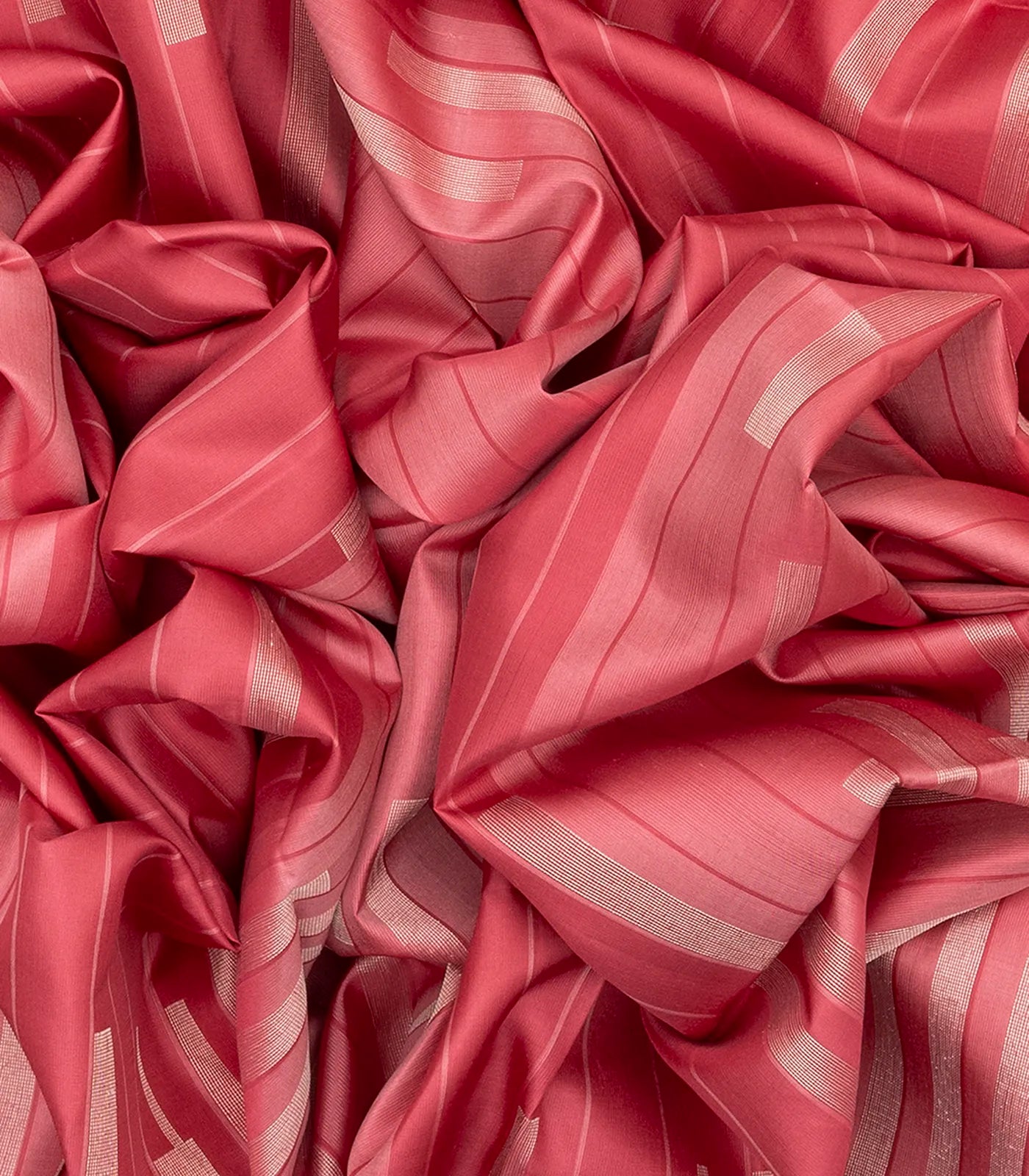 Baby Pink Handloom Soft Silk Saree With Stripes-Baby Pink