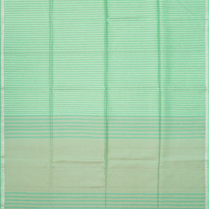 Aquamarine Handloom Soft Silk Saree With Dotted Stripes-Aquamarine