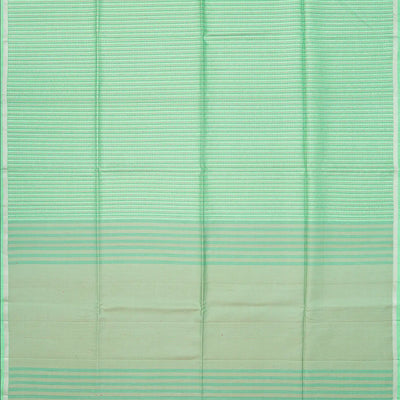 Aquamarine Handloom Soft Silk Saree With Dotted Stripes-Aquamarine