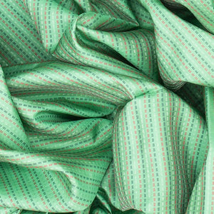 Aquamarine Handloom Soft Silk Saree With Dotted Stripes-Aquamarine