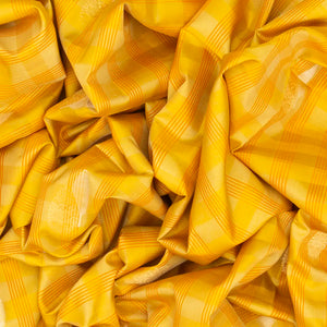 Yellow Handloom Soft Silk Saree With Buttas & Checks-Yellow