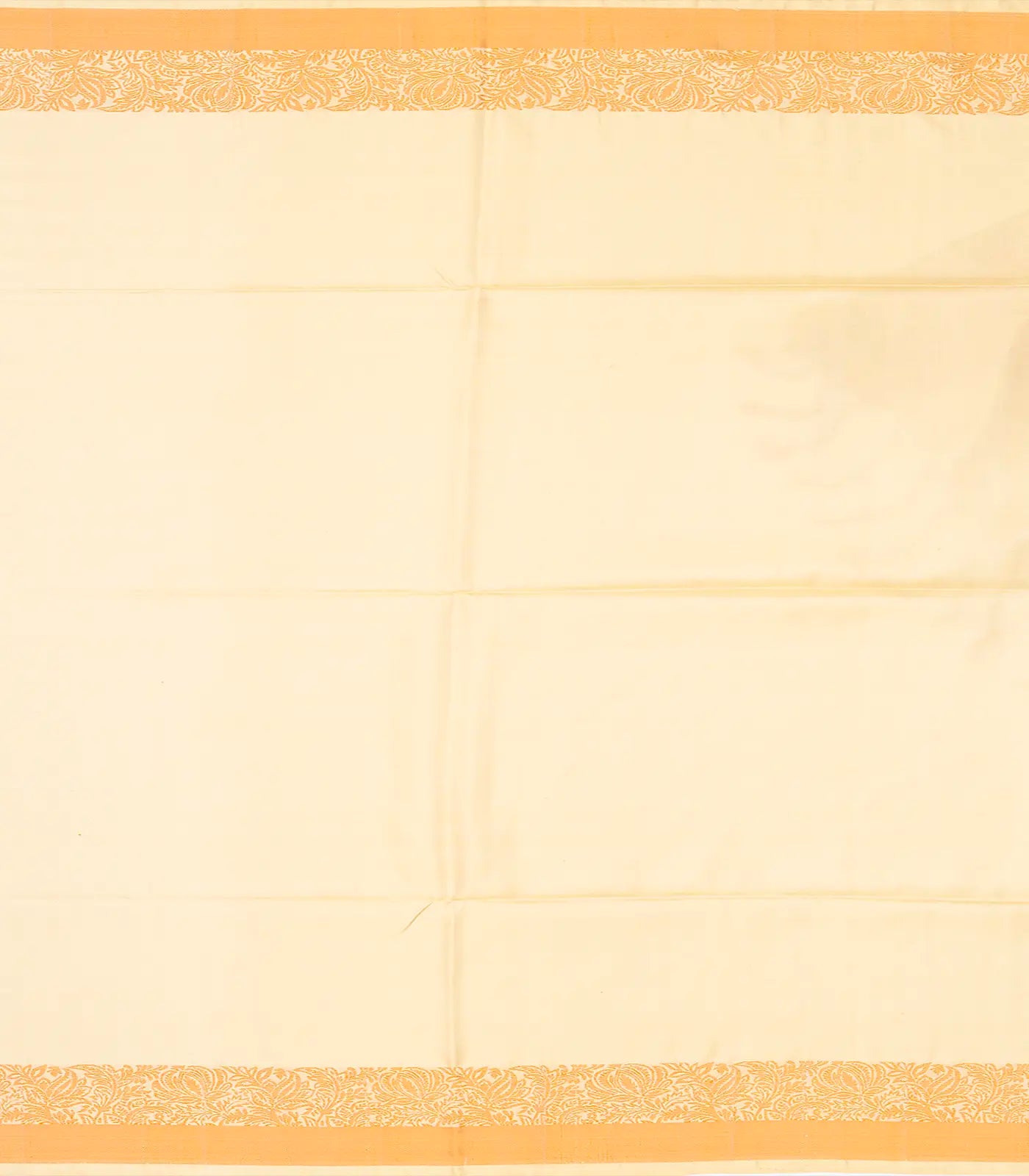 Cream Handloom Soft Silk Saree With Floral Motifs-Cream