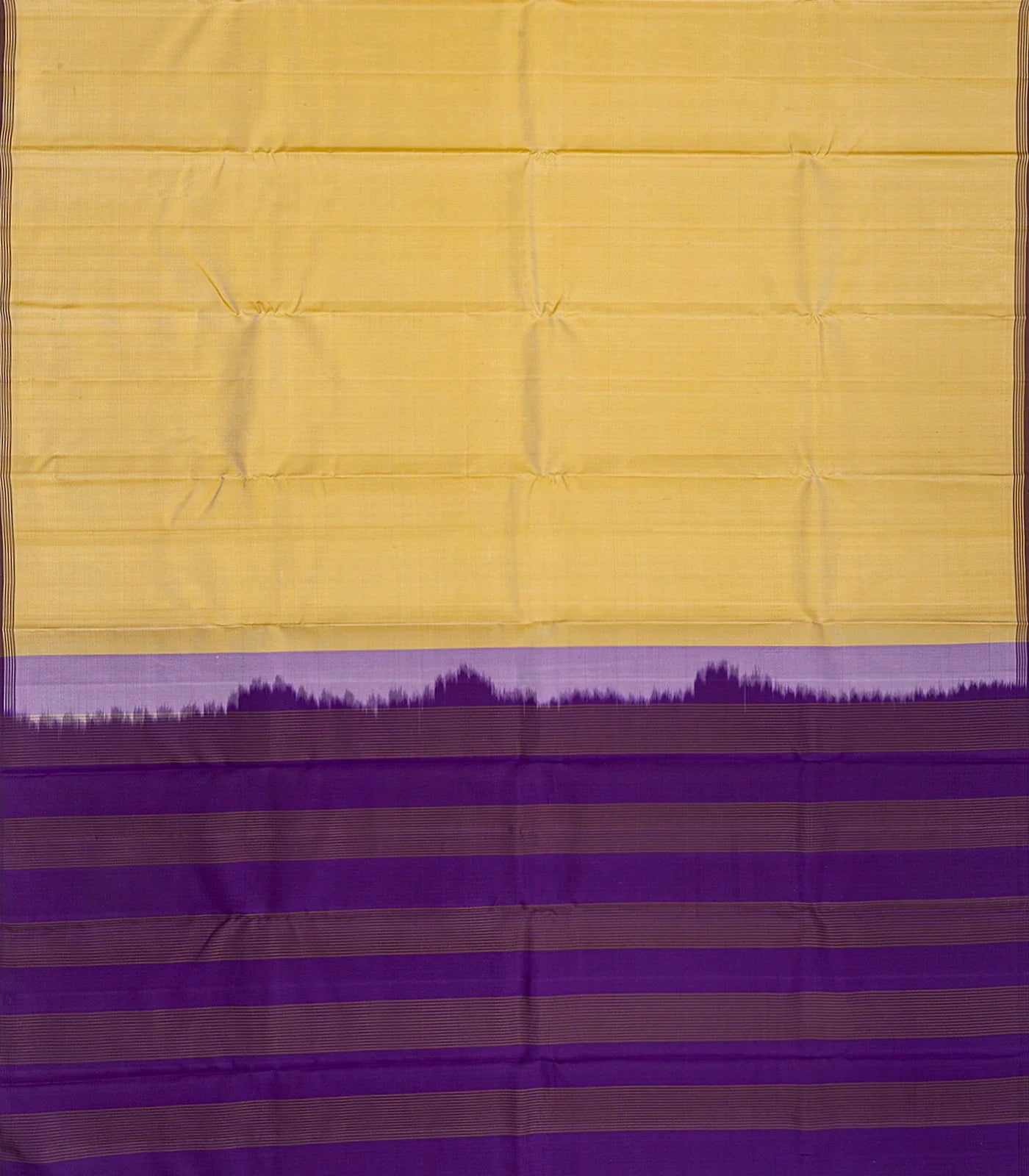 Sandal Handloom Soft Silk saree With Purple Pallu-Sandal