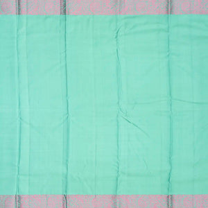 Aquamrine Handloom Soft Silk saree With Abstract Motifs-Aquamarine