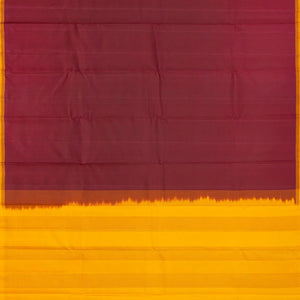 Maroon Handloom Soft Silk Saree With Contrast Pallu-Maroon