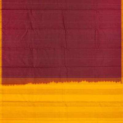 Maroon Handloom Soft Silk Saree With Contrast Pallu-Maroon